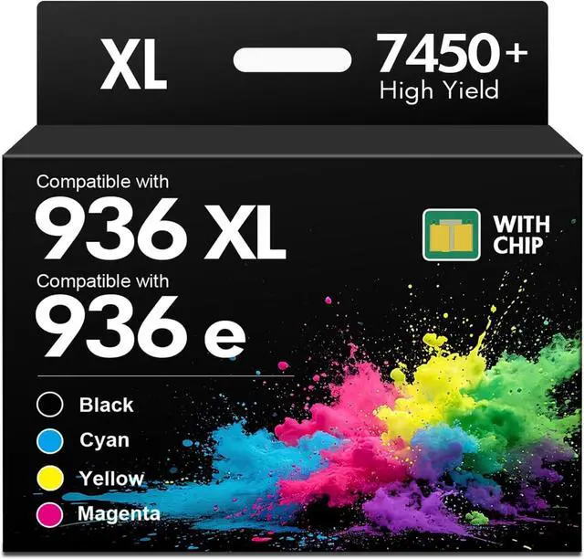 Main image of 936 936XL 936e Ink Cartridges Combo Pack for HP Printers 9125e 9120e 9730e