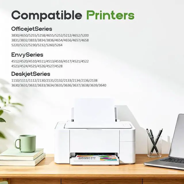 Alt view image 2 of 7 - 63XL Ink Cartridges Black and Color for HP 63 63Xl Ink Cartridge Combo Pack