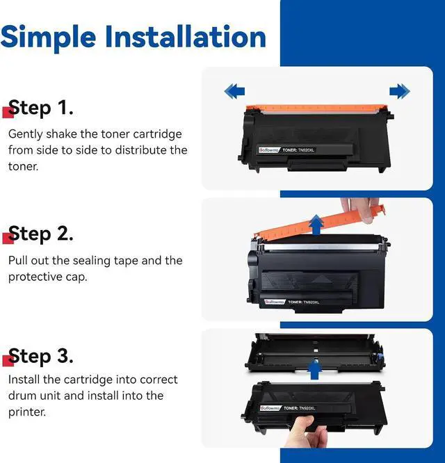 Alt view image 5 of 6 - TN920XL Toner for Brother Printer Compatible for Brother TN920 920XL 4Black
