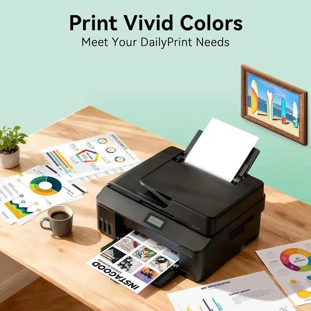 Alt view image 7 of 7 - 68 68XL Ink Cartridges Black/Color Combo Pack Compatible for HP 68 Ink Cartridges Fit for Envy 6155e 6555e 6100e 6165e 6500e 6152e 6552e 6558e Printer (2 Pack, 1 Black, 1 Tri-Color)