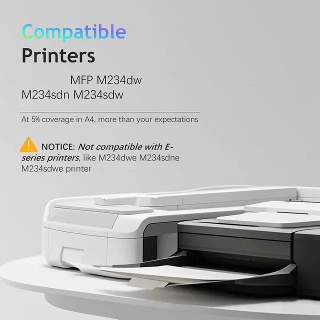 Alt view image 5 of 5 - 134X Black Toner Cartridge (with Chip) Replacement Compatible with HP 134X Toner Cartridges W1340X 134A for MFP M234dw M234sdw Printers Ink