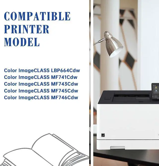 Alt view image 3 of 5 - Magenta 055H Toner Cartridges High-Yield Compatible CRG-055H CRG055 Toner Replacement for Canon 055H Color imageCLASS MF743Cdw MF741Cdw MF746Cdw Printer -Magenta