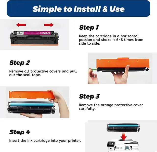 Alt view image 7 of 7 - 206A Toner Cartridge for HP 206X 206 W2110A for M283fdw M283cdw M255dw