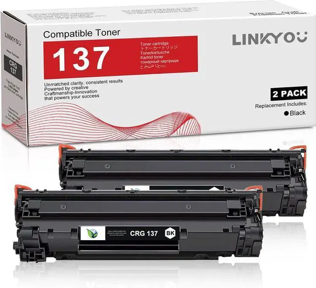 Main image of 137 Toner Cartridge : 2 Pack Black CRG 137 Replacement for Canon 137 Toner Cartridge for ImageCLASS MF232w MF242dw LBP151dw MF212w MF216n MF217w MF244dw MF247dw Printer