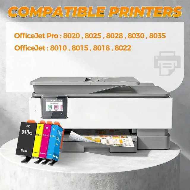 Alt view image 2 of 7 - 4 Pack 910 910XL Ink Cartridge Combo Pack Color Compatible for HP Printer
