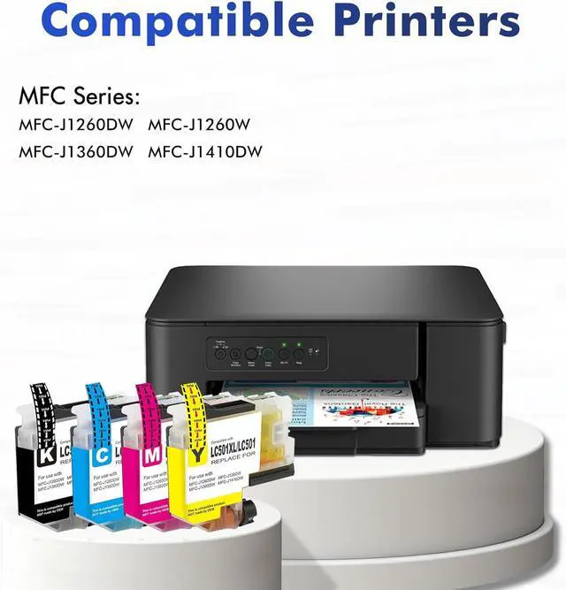 Alt view image 2 of 7 - LC501XL LC501 Ink Cartridges for Brother Printer MFC-J1260W MFC-J1360DW