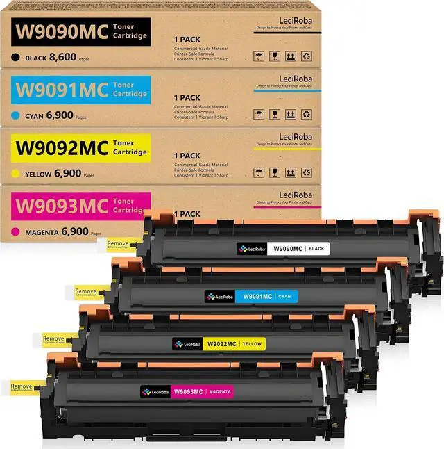 Main image of LeciRoba W9090MC Compatible Toner Cartridge Replacement for HP W9090MC W9091MC W9092MC W9093MC Toner Cartridge for HP Color Managed E45028 E45028DNE 45028DN MFP E47528 E47528f Printer (4-Pack)