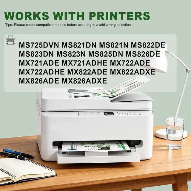 Alt view image 2 of 6 - 58D1H00 High Yield Toner Cartridge Use for MS725 MS821 MS822 MS823 MS824 MS825 MS826 MX721 MX722 MX725 MX822 MX824 MX826 Printers (1 Black)