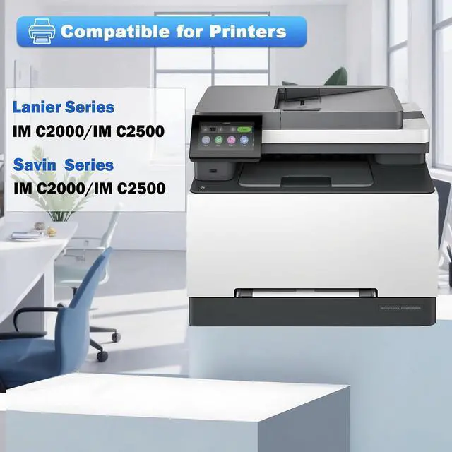 Alt view image 2 of 7 - IM C2500 IMC2000 Toner Cartridges 4 Pack 16,500 Pages High Yield Compatible with IM C2000 IM C2500 Replacement for Ricoh 842307 842308 842309 842310 Printer ( B/C/Y/M )