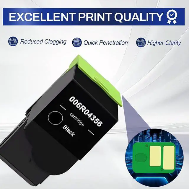 Alt view image 5 of 6 - C310 C315 Toner Cartridge 4 Pack with Chip Replacement for Xerox 006R04356 006R04357 006R04358 006R04359 C310 Toner Compatible with Xerox C310 C310DNI C315 C315DNI Printer (B/C/M/Y)