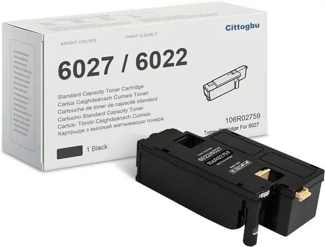 Main image of 6022/6027 (1 Pack-Black) Toner Cartridge 106R02759 Toner Cartridges Replacement for Xerox Phaser 6020 6022 WorkCentre 6025 6027 Printer