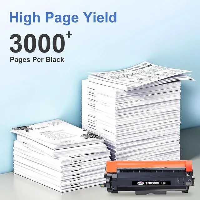 Alt view image 3 of 7 - KINGWAY Compatible TN830XL Toner Cartridges Replaced for Brother 830 2 PK