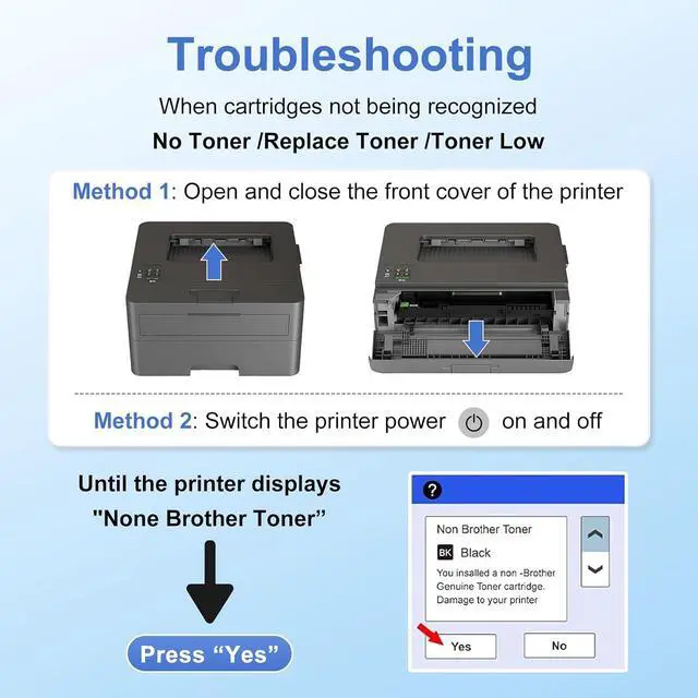 Alt view image 6 of 7 - KINGWAY Compatible TN830XL Toner Cartridges Replaced for Brother 830 2 PK