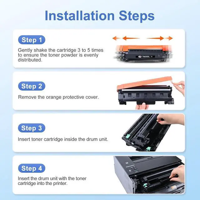 Alt view image 5 of 7 - KINGWAY Compatible TN830XL Toner Cartridges Replaced for Brother 830 2 PK