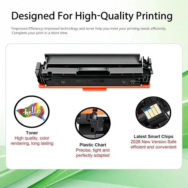 Alt view image 5 of 7 - 414A 414X High Yield Toner Cartridges 4 Pack (Black/Cyan/Yellow/Magenta)