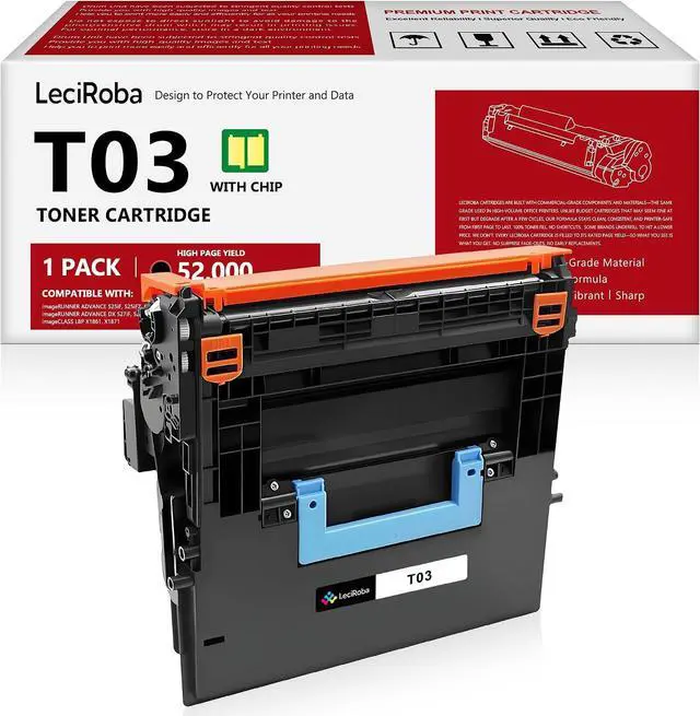 Main image of LeciRoba Compatible T13 Black Toner Cartridge Replacement for Canon T03 Toner for Canon 525iF 525iFZ 615iF 615iFZ 715iF 527iF 529iF 617iF 619iF 717iF 719iF X1861 X1871 Printer (1-Pack)