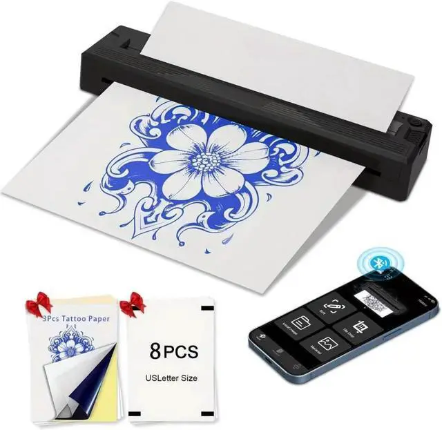 Main image of Portable Printers Wireless for Travel,300 DPI Thermal Bluetooth Inkless Mini Printer Compatible with Android,iOS&Laptop,Support 8.5" X 11" US Letter
