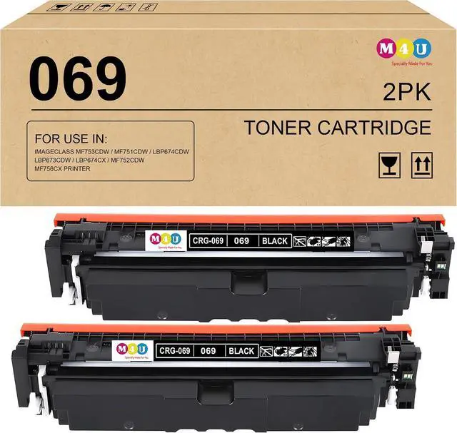 Main image of 069 Black Toner Cartridge 2 Pack Compatible with Canon 069 Toner Cartridges, Working for Canon imageCLASS MF753Cdw MF751Cdw LBP674Cdw LBP673Cdw LBP674Cx MF752Cdw MF756Cx Printer(2 Pack, Black)