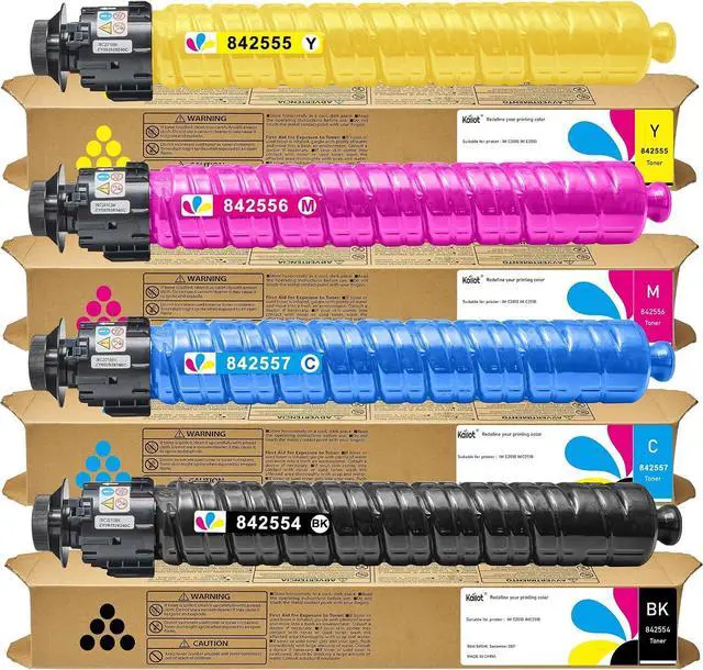 Main image of IM C2010 IM C2510 Toner Cartridge 842554 842557 842556 842555 Replacement for Ricoh IM C2010 IM C2010A IM C2510 IM C2510H Printer (Black Cyan Magenta Yellow,4-Pack)