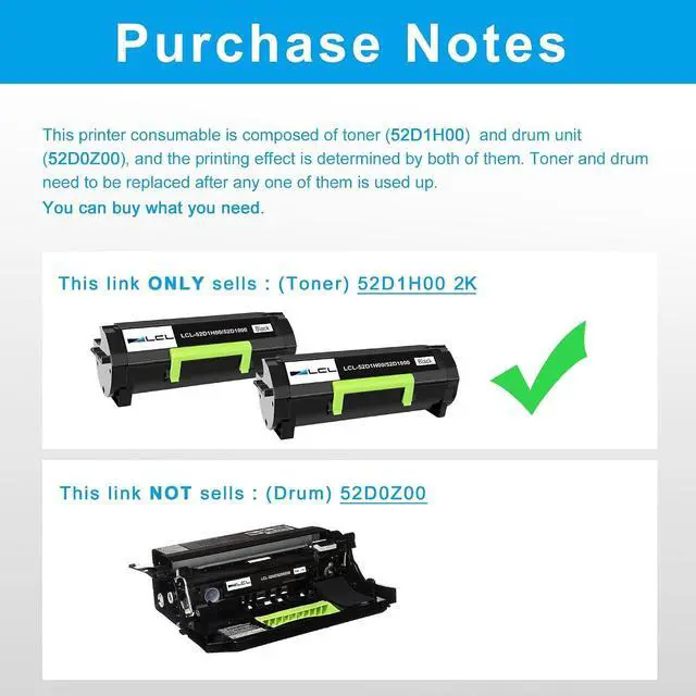 Alt view image 3 of 7 - 52D1H00 521H Toner Cartridge Compatible for Lexmark MS810 Toner MS810n MS810dn MS810de MS811 MS811n MS811dn MS811dtn MS812 MS812dn MS710 MS710n MS711 MS711dn Printer High Yield 25,000 Pages (2-Pack)