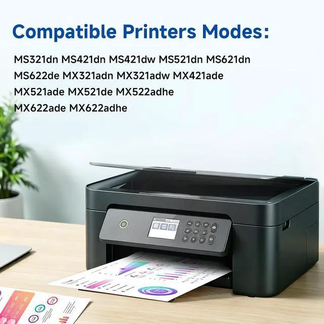 Alt view image 2 of 5 - 56F1H00 High Capacity Toner Cartridge Compatible for Lexmark MS321dn MS421dn MS421dw MS521dn MS621dn MS622de Printers (1 Pack,15,000 Pages)