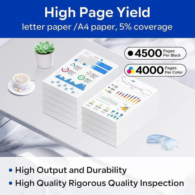 Alt view image 3 of 5 - TN-433 TN433 High Yield Toner Cartridge Set 4 Pack Compatible TN433BK TN433C TN433M TN433Y Toner Replacement for Brother TN433 MFC-L8900Cdw HL-L8260CDW HL-L8360CDW MFC-L8610CDW HL-L8360CDWT Printer