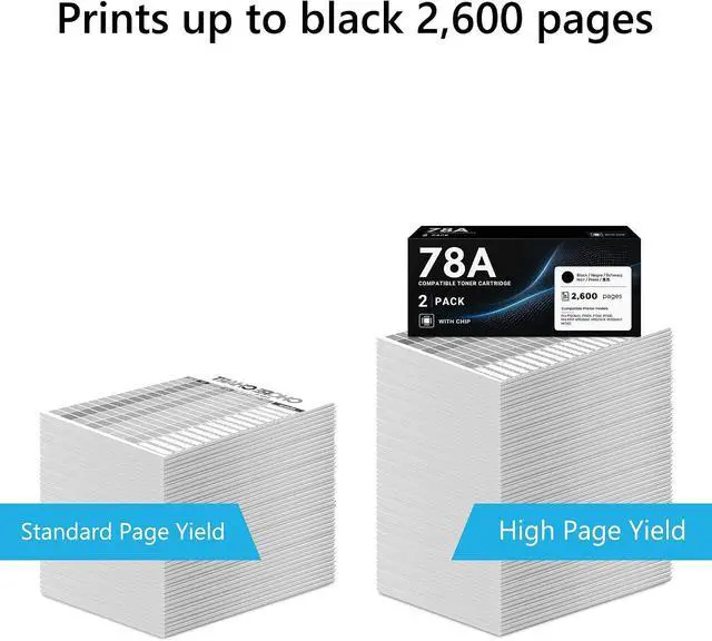 Alt view image 2 of 7 - 78A Toner Cartridge Replacement for HP 78A Black Toner Cartridge 2 Pack