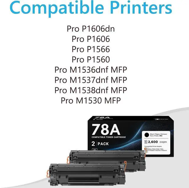 Alt view image 3 of 7 - 78A Toner Cartridge Replacement for HP 78A Black Toner Cartridge 2 Pack