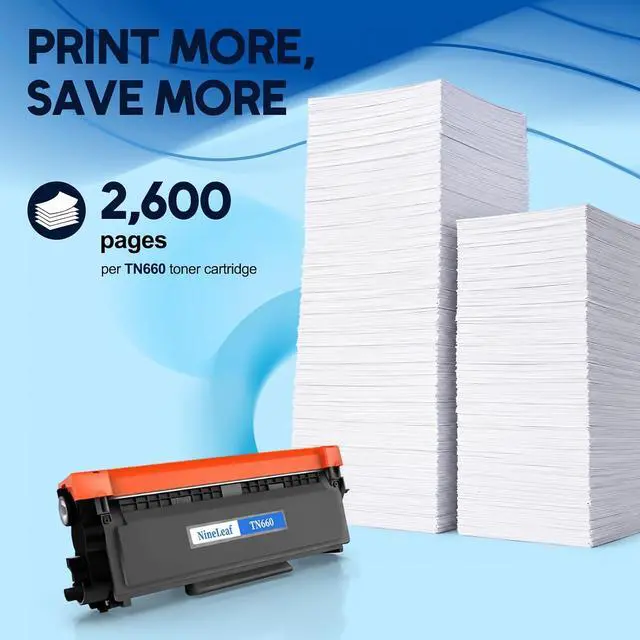 Alt view image 3 of 7 - NineLeaf TN660 Toner Cartridge Compatible for Brother TN660 TN-660 TN630 High Yield Work with HL-L2360DW L2340DW MFC-L2720DW L2700DW L2685DW DCP-L2540DW L2520DW Printer (4 Pack Black)
