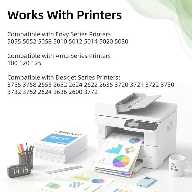 Alt view image 2 of 7 - 65XL Black Ink Cartridge Replacement for HP 65 XL for Envy 5055 5052 5010 5070 5014 DeskJet 3755 2655 3720 3722 3723 3752 3758 2652 2624 2640 5000 3700 3772 2600 2622 Printer HP65 HP65XL,2 Pack