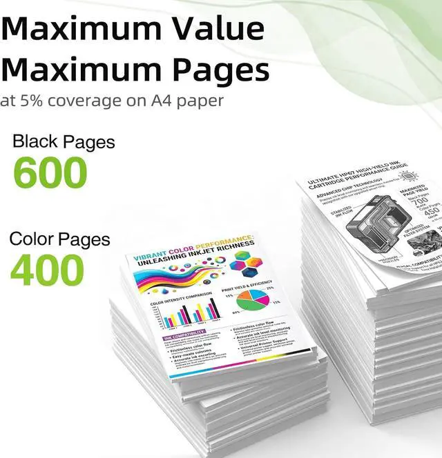 Alt view image 5 of 7 - 65XL Black Ink Cartridge Replacement for HP 65 XL for Envy 5055 5052 5010 5070 5014 DeskJet 3755 2655 3720 3722 3723 3752 3758 2652 2624 2640 5000 3700 3772 2600 2622 Printer HP65 HP65XL,2 Pack
