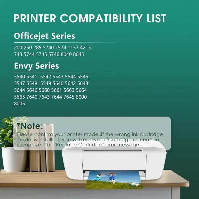 Alt view image 2 of 7 - 62XL 62 XL Ink Cartridges Black and Color for 62 Ink Cartridge Combo Pack Works with Envy 7640 5660 5540 7645 5661 for OfficeJet Mobile 250 200 258 for OfficeJet 5740 5745 8040 Printer(2-Pack)