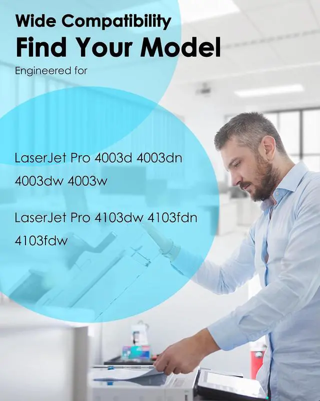 Alt view image 3 of 7 - LeciRoba Compatible Toner Cartridge for HP 151A W1510A 151X W1510X Black Toner Cartridge for HP LaserJet Pro 4003d 4003dn 4003dw 4003w 4103dw 4103fdn 4103fdw Printer (2-Pack, 3,050 Pages / Unit)