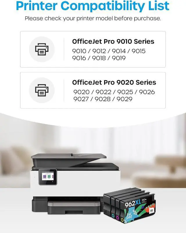 Alt view image 3 of 7 - iNKPAD 962XL Ink Combo Pack 4-Pack for HP 9010/9020 (Not for e-Series/HP+)