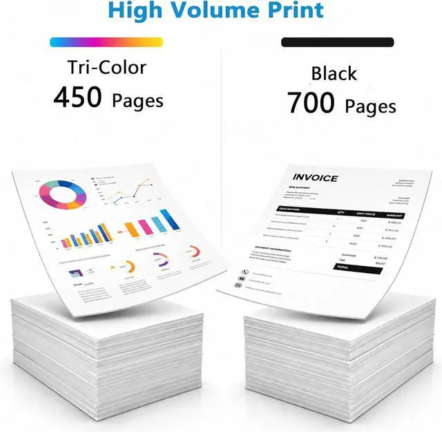 Alt view image 3 of 7 - 67XL Ink Cartridge Combo Pack Compatible for HP Ink 67 XL Fit for Deskjet 2855e 2800e 2852e 2827e 4227e 4255e 1255 Envy 6055e 6075 6432e 6455e 6458e 6475e Pro 6455 2-Pack Black Color with V28.7.2 Chip