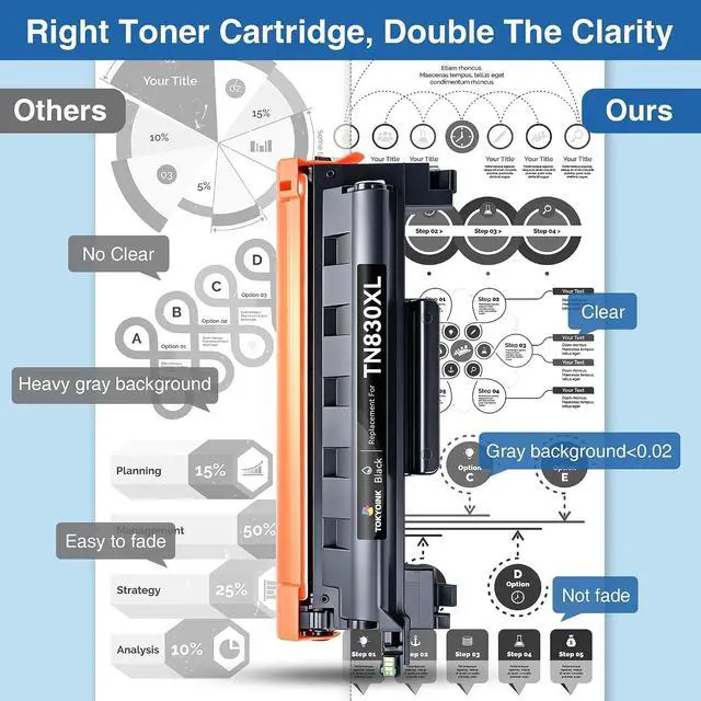 Alt view image 5 of 6 - TOKYOINK TN830XL Toner Cartridges Replacement for Brother TN830 830XL Toner