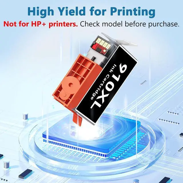 Alt view image 4 of 7 - 910XL 910 8015e 8025e Ink Cartridges Combo Pack Replacement For HP 910 XL Ink Compatible for office jet pro 8025e 8035e 8028e 8025 8020 8035 8010 8030 Office Jet 8015e Series Printer (4-Pack, BCMY)