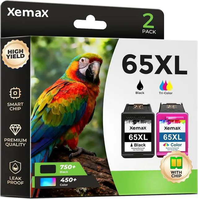 Main image of 65XL Black and Color Ink Cartridges Combo Pack (Black Tri-Color)