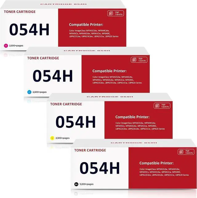 Main image of 4Pack 054H Toner Compatible for Canon 054H Toner Cartridge Set MF644Cdw Ink
