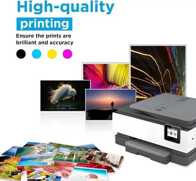 Alt view image 7 of 7 - 923 Ink Cartridges 4 Pack (NO CHIP) Replacement for HP 8135e 8130e Printer