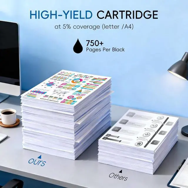 Alt view image 3 of 7 - 61 61XL Black Ink Cartridge Combo Pack Compatible for Hp 61XL Ink Cartridges Latest Upgrade Work with HP Envy 4500 5530 Officejet 4630 4635 Envy 4502 4501 Deskjet 1000 1010 2540 (2 Black)