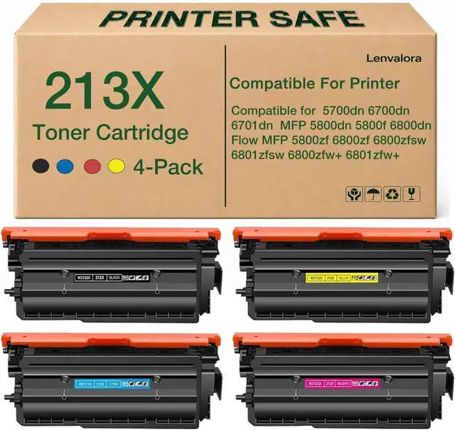 Main image of 213X Toner Cartridge Set Replacement for HP 213X W2130X 213A W2130A for HP Color LaserJet Enterprise 5700dn 6700dn 6701dn 5800dn 5800f 6800dn 5800zf 6800zf 6800zfsw 6800zfw+ 6801zfsw Printer