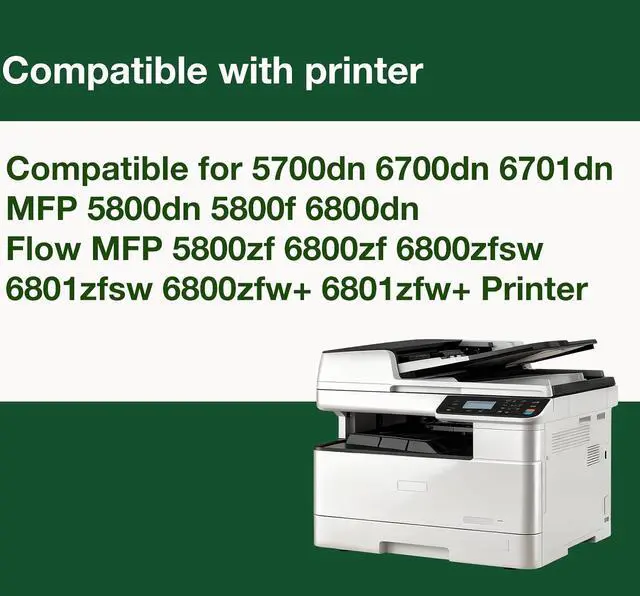 Alt view image 2 of 5 - 213X Toner Cartridge Set Replacement for HP 213X W2130X 213A W2130A for HP Color LaserJet Enterprise 5700dn 6700dn 6701dn 5800dn 5800f 6800dn 5800zf 6800zf 6800zfsw 6800zfw+ 6801zfsw Printer
