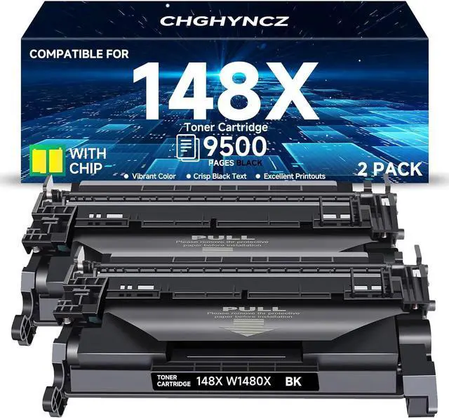 Main image of 148X Black Toner Cartridge Replacement for HP W1480X 148X Compatible with HP Laser Jet Pro 4001n 4001dn 4001dw 4001fdw 4101fdw 4101fdn MFP Printer (2 Pack with Chip)