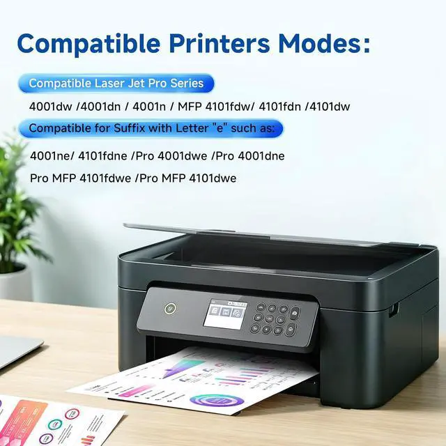 Alt view image 3 of 7 - 148X Black Toner Cartridge Replacement for HP W1480X 148X Compatible with HP Laser Jet Pro 4001n 4001dn 4001dw 4001fdw 4101fdw 4101fdn MFP Printer (2 Pack with Chip)