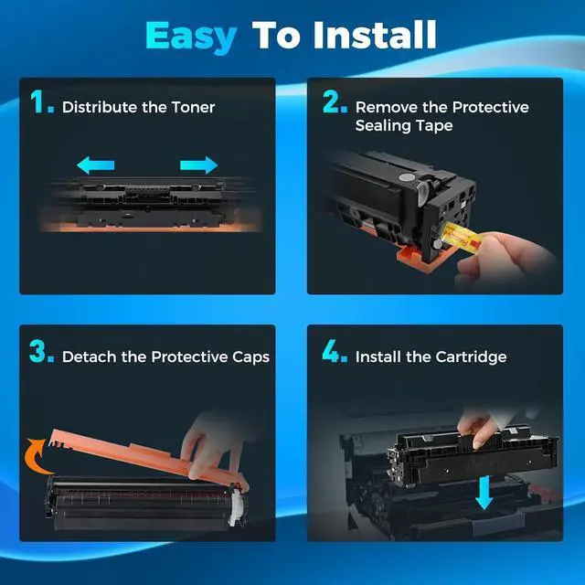 Alt view image 4 of 7 - TN221 TN225 High Yield Toner Cartridges 4 Pack for Brother MFC-9130CW
