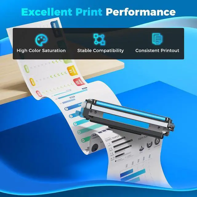 Alt view image 7 of 7 - TN221 TN225 High Yield Toner Cartridges 4 Pack for Brother MFC-9130CW