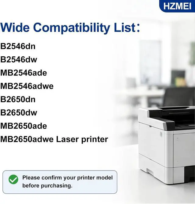 Alt view image 2 of 7 - High Yield B251X00 Toner Cartridge Compatible with Lexmark B2546 Printer