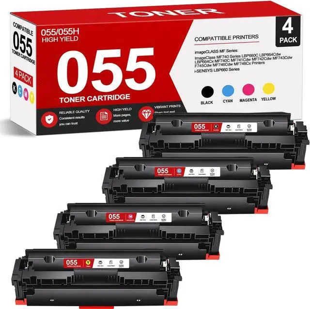 Main image of 055 055H Toner Cartridge Set High-Yield MF743cdw (4Pack BK/C/M/Y)