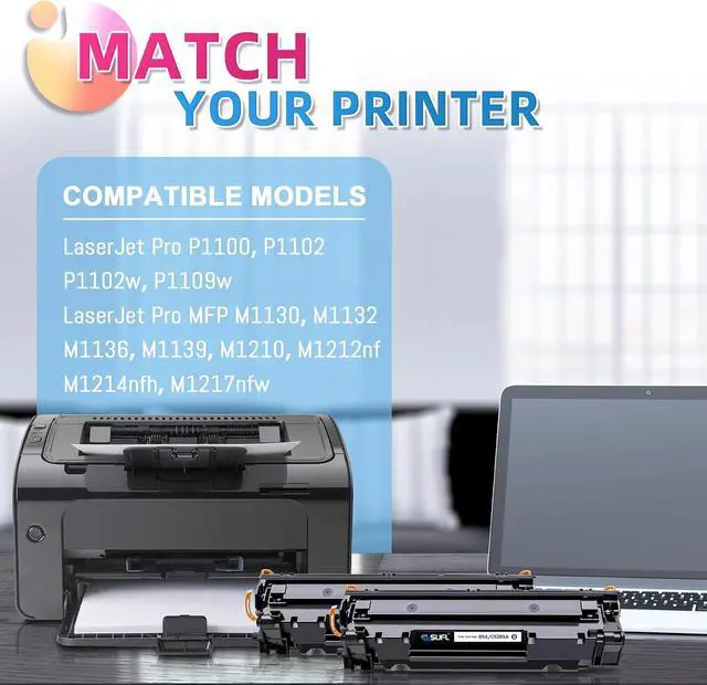 Alt view image 2 of 7 - 85A CE285A Toner Cartridge High Yield (Black, 2-Pack)